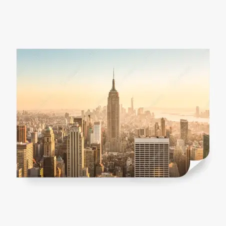Papier peint vue iconique de New York au coucher de soleil – Wallnifity®