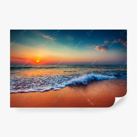 Papier peint aube dorée sur la mer – Wallnifity®