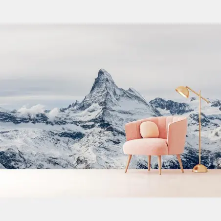 Papier peint paysage majestueux du Cervin enneigé – Wallnifity®