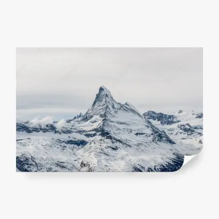 Papier peint paysage majestueux du Cervin enneigé – Wallnifity®