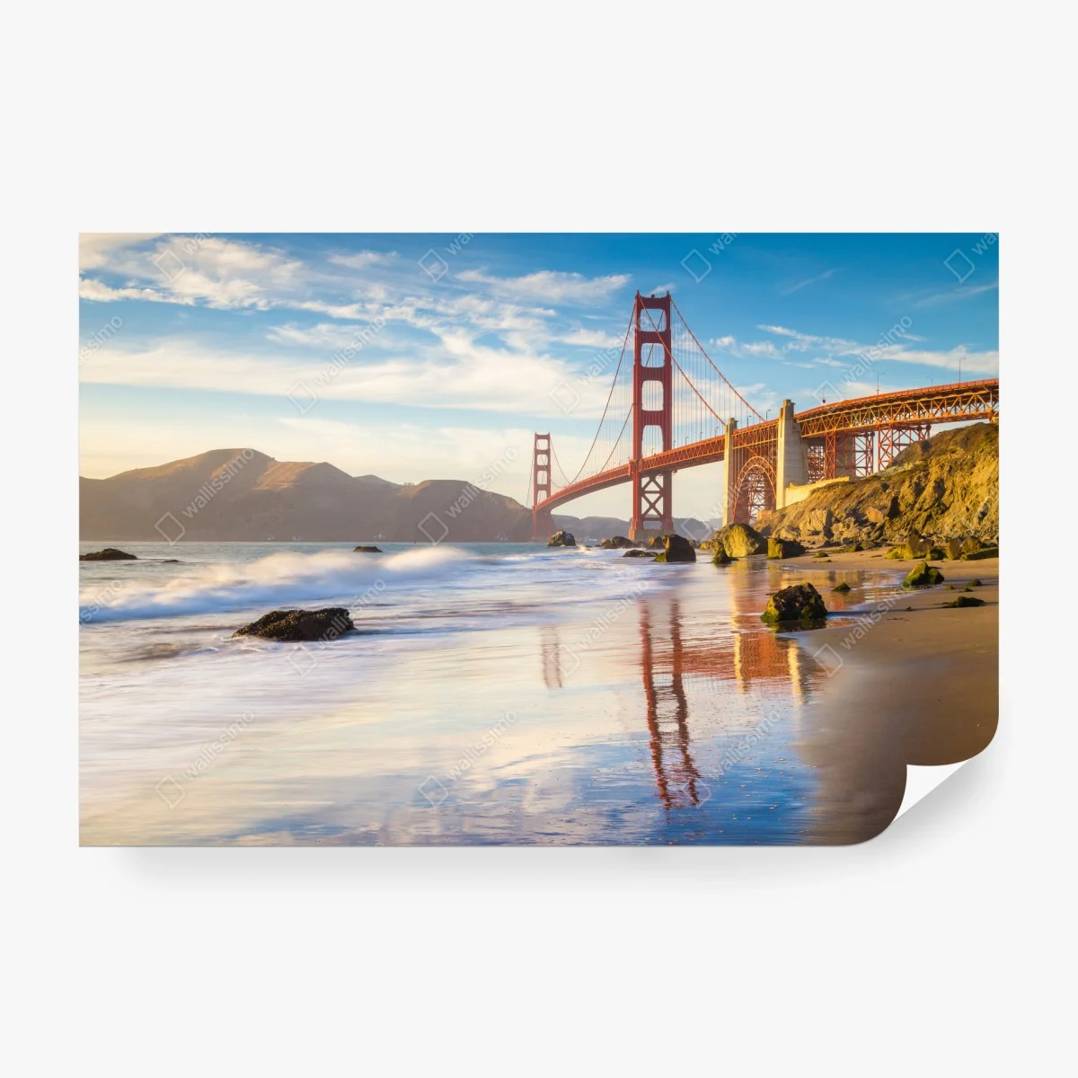 Papier peint pont du Golden Gate à San Francisco au coucher du soleil – Wallnifity® Papier peint pont du Golden Gate à San Francisco au coucher du soleil – Wallnifity®
