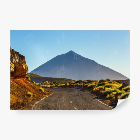 Papier peint route vers le volcan majestueux – Wallnifity®