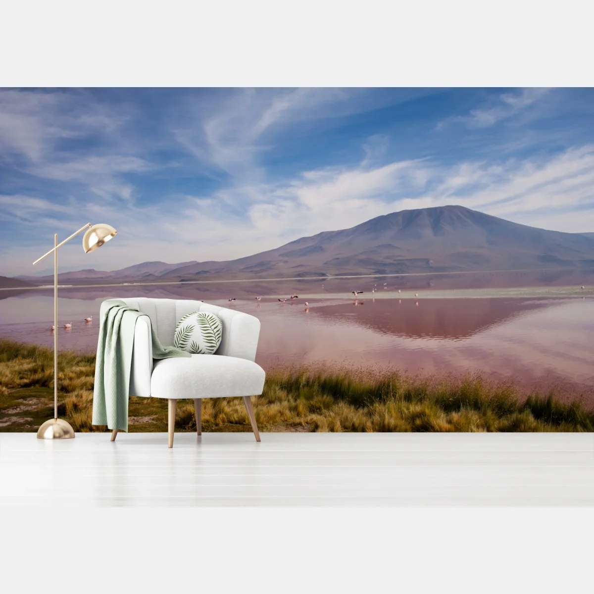 Papier peint lagune rose des Andes en Bolivie – Wallnifity® Papier peint lagune rose des Andes en Bolivie – Wallnifity®
