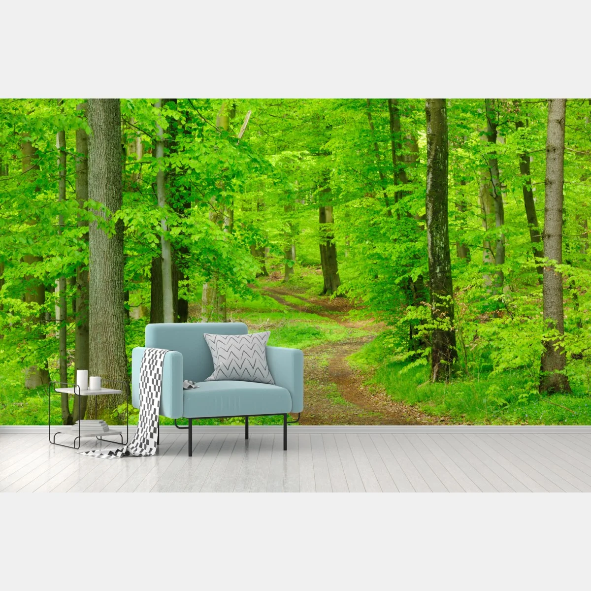 Papier peint sentier verdoyant en forêt – Wallnifity® Papier peint sentier verdoyant en forêt – Wallnifity®