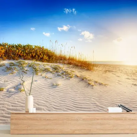 Papier peint coucher de soleil sur les dunes de Grace Bay – Wallnifity®