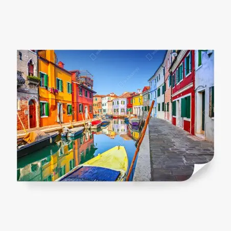 Papier peint ruelles colorées de Burano – Wallnifity®