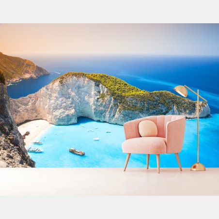 Papier peint baie de Navagio à Zakynthos – Wallnifity®