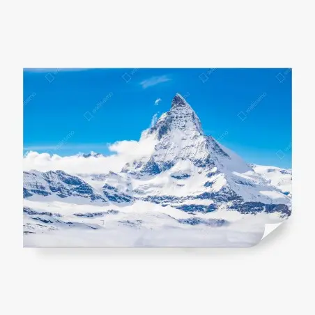 Papier peint Cervin majestueux au-dessus des nuages – Wallnifity®