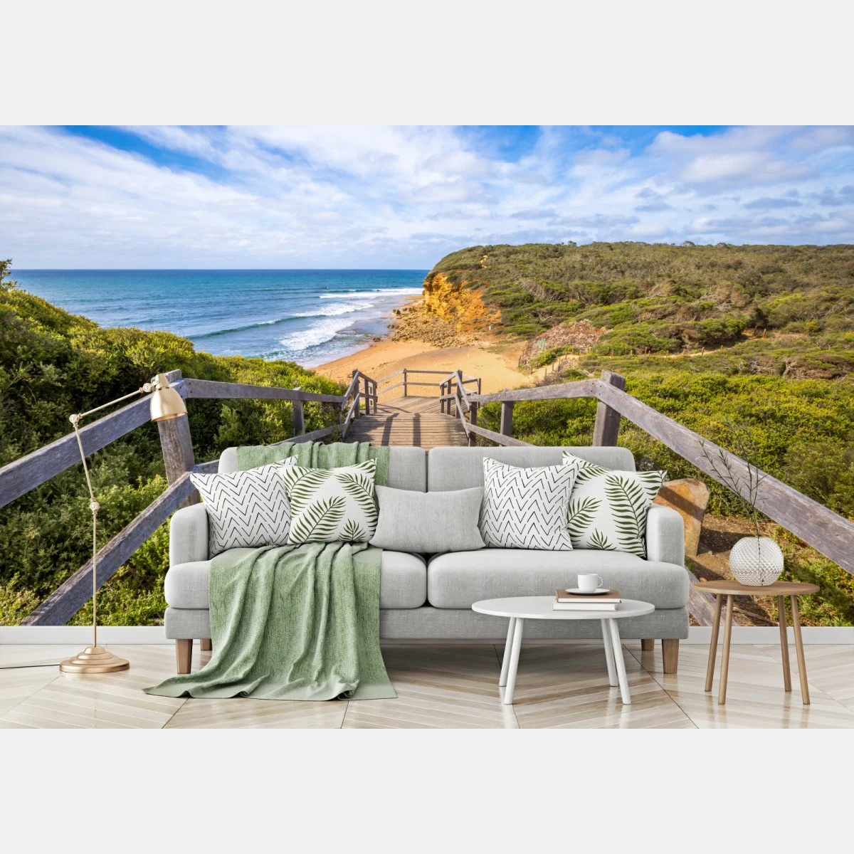 Papier peint promenade vers la plage de Bells Beach – Wallnifity® Papier peint promenade vers la plage de Bells Beach – Wallnifity®