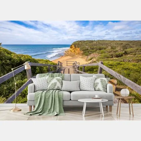 Papier peint promenade vers la plage de Bells Beach – Wallnifity®