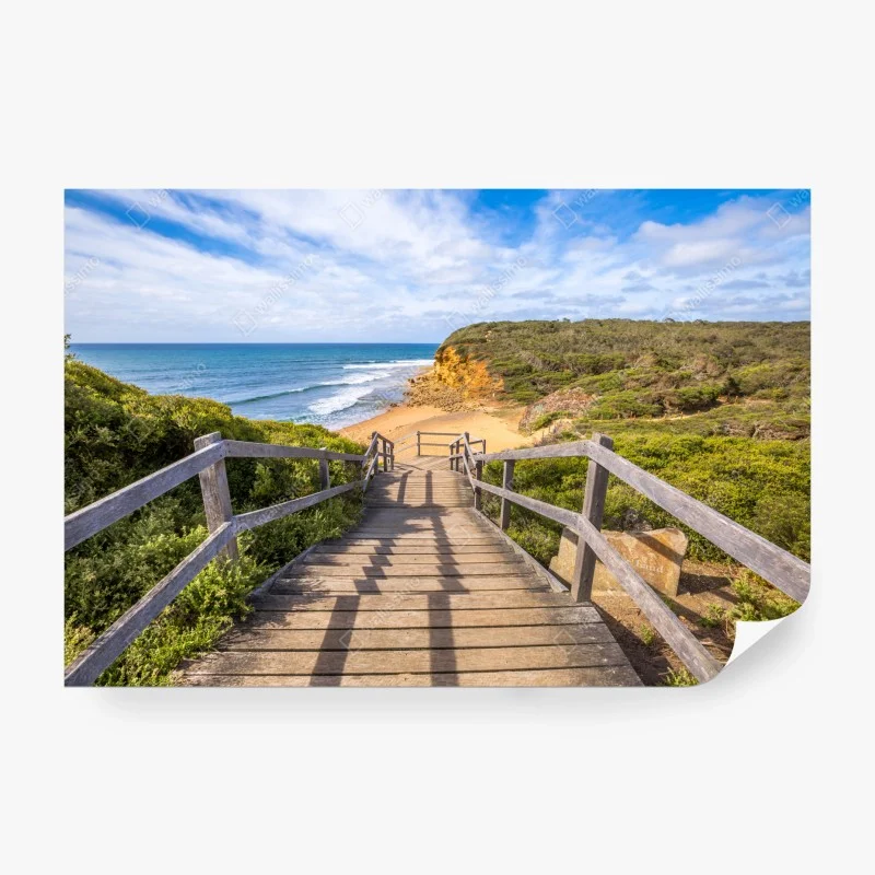 Papier peint promenade vers la plage de Bells Beach – Wallnifity® Papier peint promenade vers la plage de Bells Beach – Wallnifity®