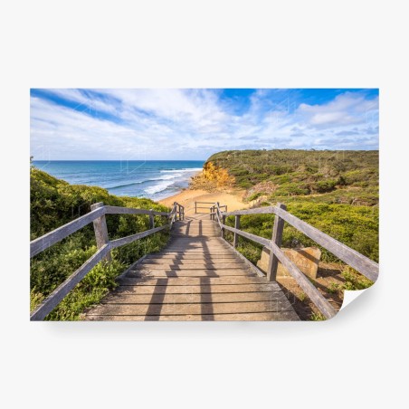Papier peint promenade vers la plage de Bells Beach – Wallnifity®