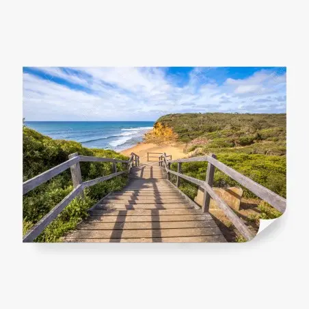 Papier peint promenade vers la plage de Bells Beach – Wallnifity®