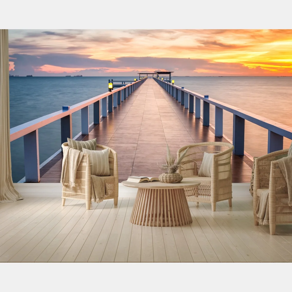 Papier peint jetée au coucher de soleil – Wallnifity® Papier peint jetée au coucher de soleil – Wallnifity®