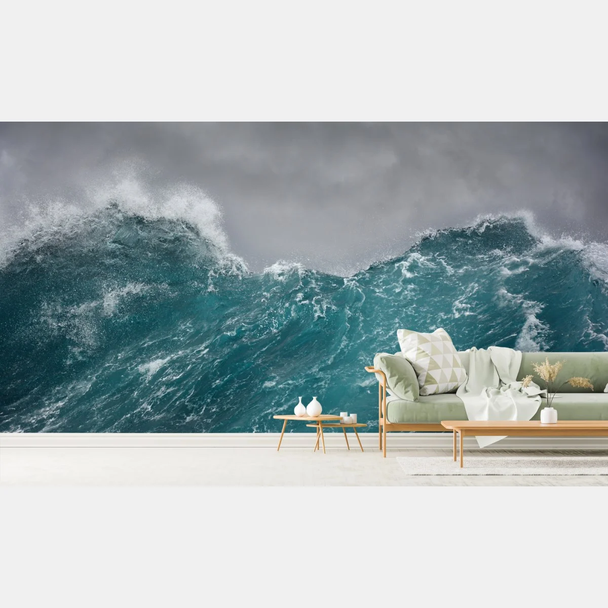 Papier peint vagues tumultueuses sur océan agité – Wallnifity® Papier peint vagues tumultueuses sur océan agité – Wallnifity®