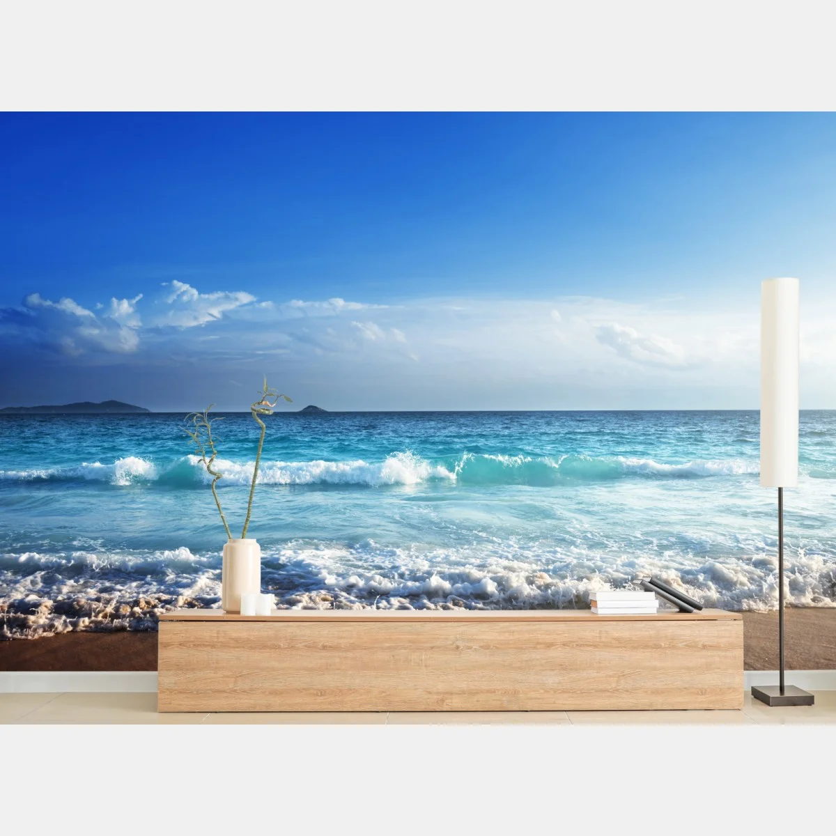 Papier peint coucher de soleil sur la plage des Seychelles – Wallnifity® Papier peint coucher de soleil sur la plage des Seychelles – Wallnifity®