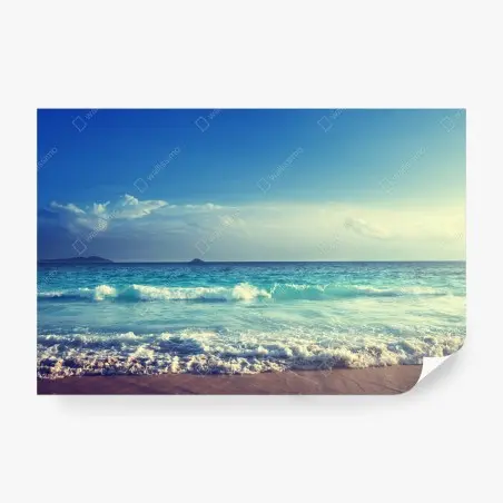 Papier peint coucher de soleil paisible aux Seychelles – Wallnifity®