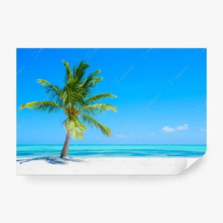 Papier peint évasion tropicale au bord de la mer turquoise – Wallnifity®