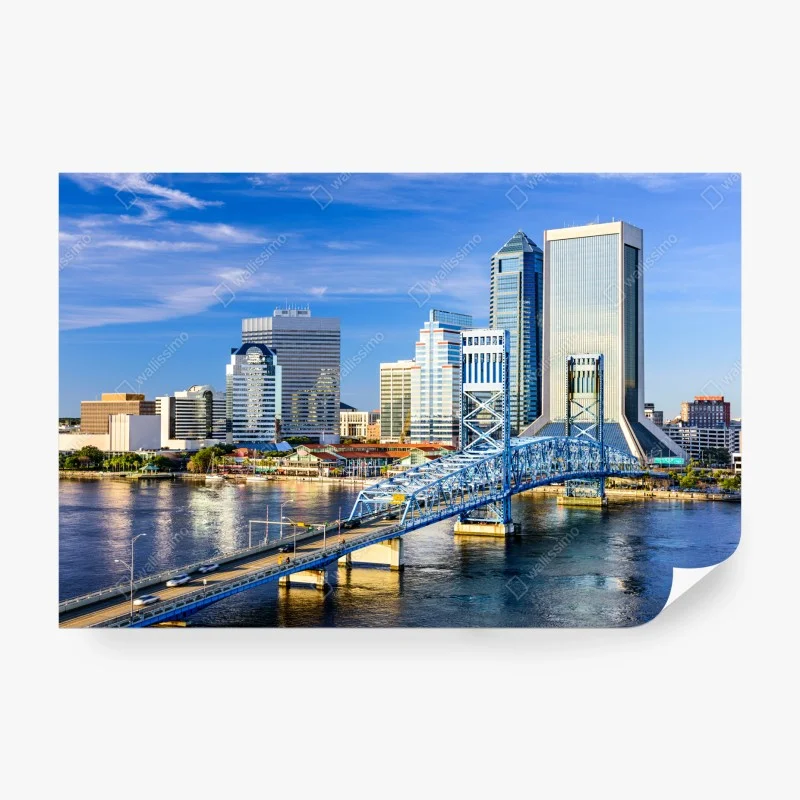 Papier peint panorama de Jacksonville sur la rivière St. Johns – Wallnifity® Papier peint panorama de Jacksonville sur la rivière St. Johns – Wallnifity®