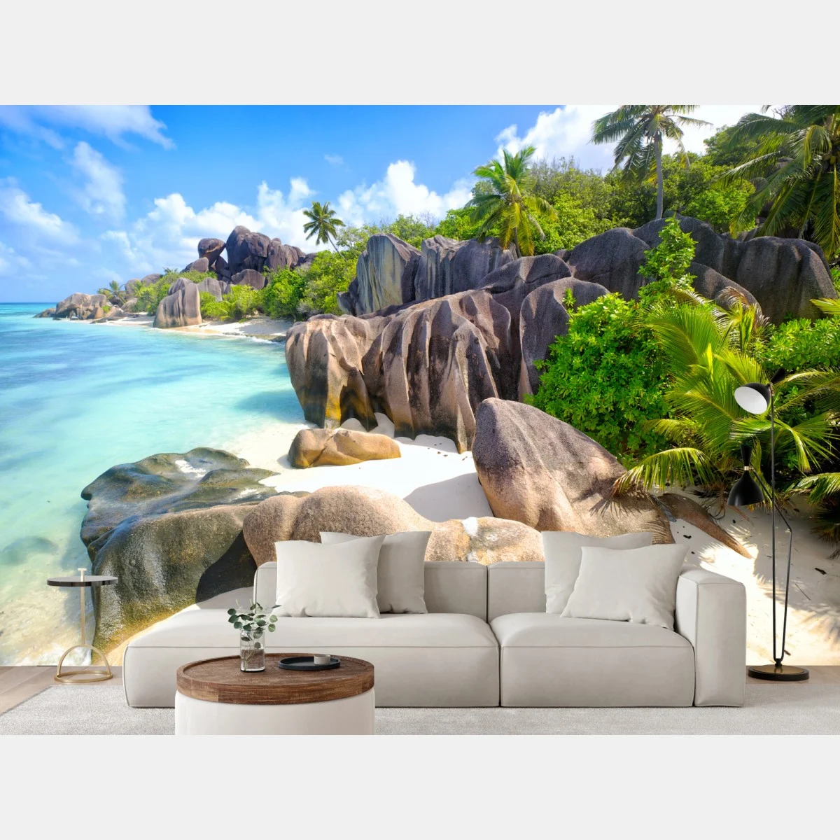 Papier peint paradis côtier d'Anse Source d'Argent – Wallnifity® Papier peint paradis côtier d'Anse Source d'Argent – Wallnifity®