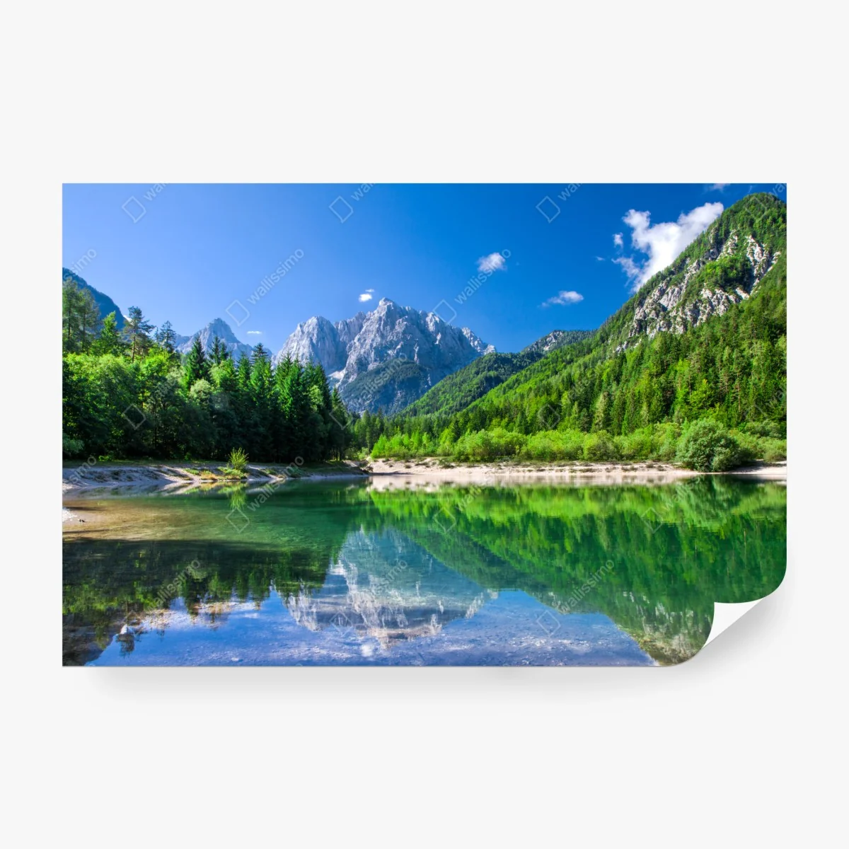 Papier peint reflets de montagnes au lac cristallin – Wallnifity® Papier peint reflets de montagnes au lac cristallin – Wallnifity®