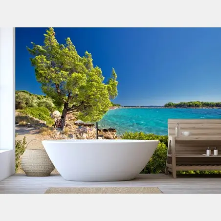 Papier peint paysage marin turquoise de l'île de Murter – Wallnifity®