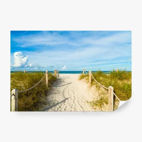 Papier peint promenade sur la plage de Miami – Wallnifity®