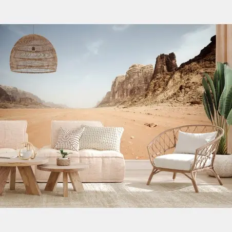 Papier peint horizon désertique à Wadi Rum – Wallnifity®
