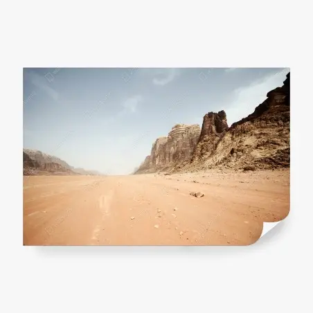 Papier peint horizon désertique à Wadi Rum – Wallnifity®