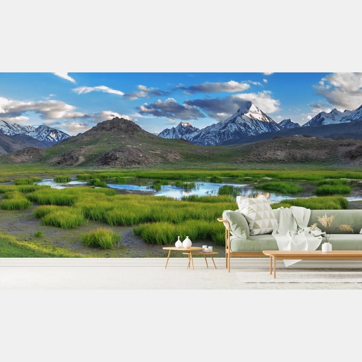 Papier peint reflets alpins de l'Himalaya – Wallnifity® Papier peint reflets alpins de l'Himalaya – Wallnifity®