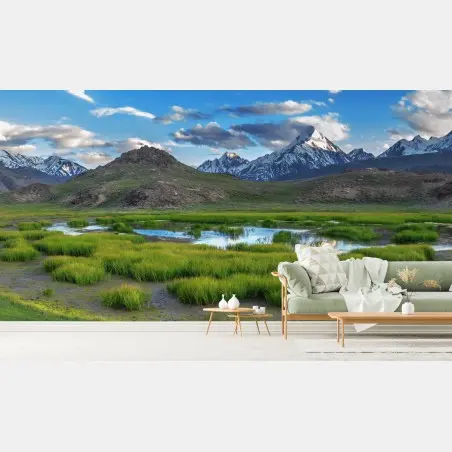 Papier peint reflets alpins de l'Himalaya – Wallnifity®