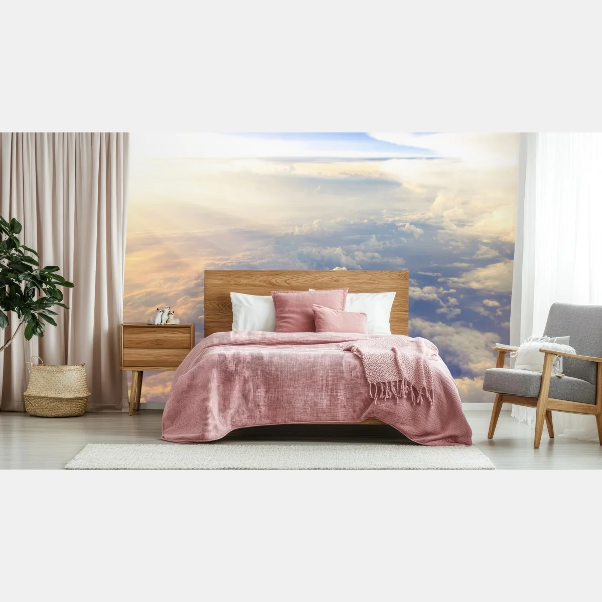 Papier peint horizon doré au-dessus des nuages – Wallnifity® Papier peint horizon doré au-dessus des nuages – Wallnifity®