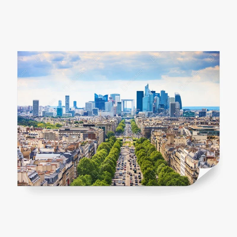 Papier peint perspective urbaine sur Paris et La Défense – Wallnifity®