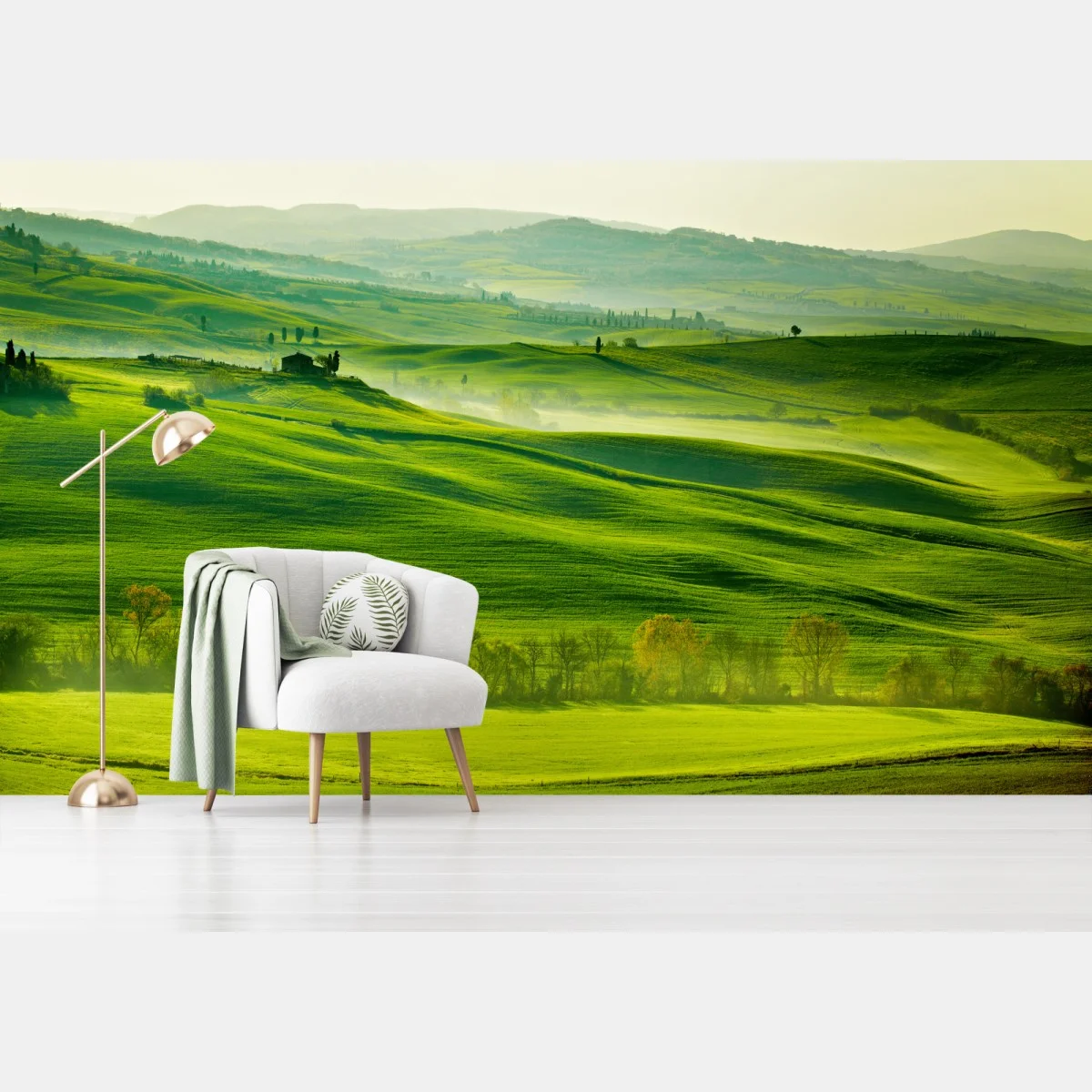 Papier peint douceur des collines de San Quirico d'Orcia, Toscane – Wallnifity® Papier peint douceur des collines de San Quirico d'Orcia, Toscane – Wallnifity®