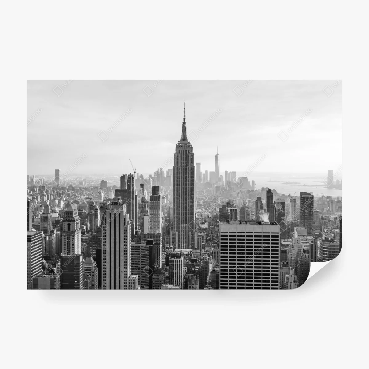 Papier peint panorama urbain de New York en noir et blanc – Wallnifity® Papier peint panorama urbain de New York en noir et blanc – Wallnifity®