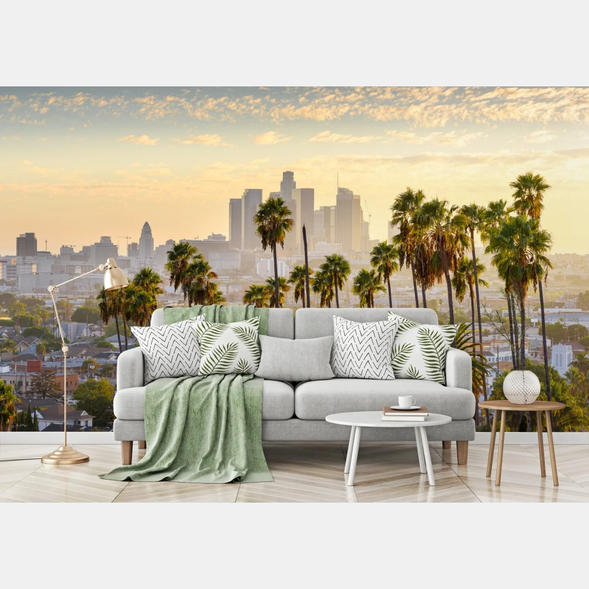 Papier peint aube dorée à Los Angeles – Wallnifity® Papier peint aube dorée à Los Angeles – Wallnifity®