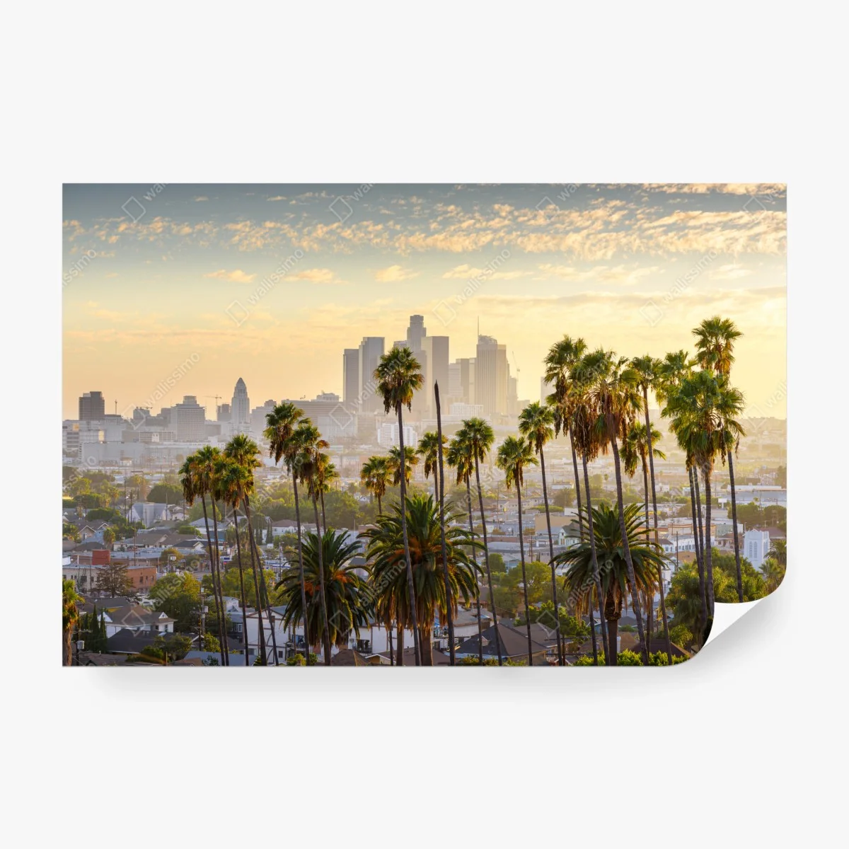 Papier peint aube dorée à Los Angeles – Wallnifity® Papier peint aube dorée à Los Angeles – Wallnifity®