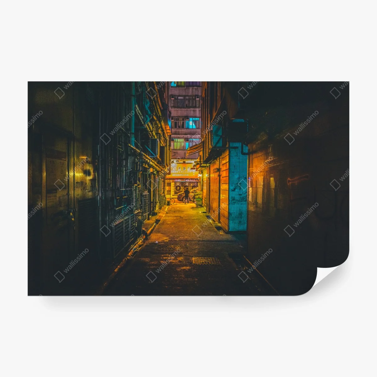 Papier peint ruelle néon de Hong Kong – Wallnifity®