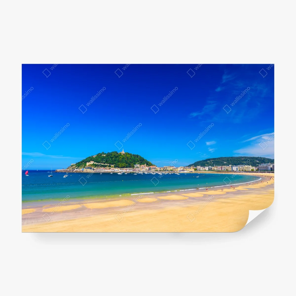 Papier peint plage et baie turquoise au ciel azur – Wallnifity®