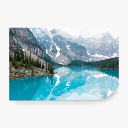 Papier peint lac turquoise de Moraine, Banff – Wallnifity®