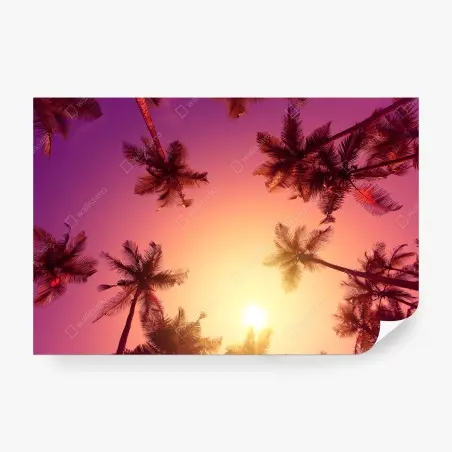 Papier peint paradis tropical au coucher du soleil – Wallnifity®