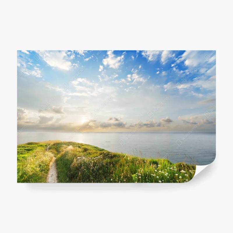 Papier peint sentier côtier au bord de la mer – Wallnifity® Papier peint sentier côtier au bord de la mer – Wallnifity®