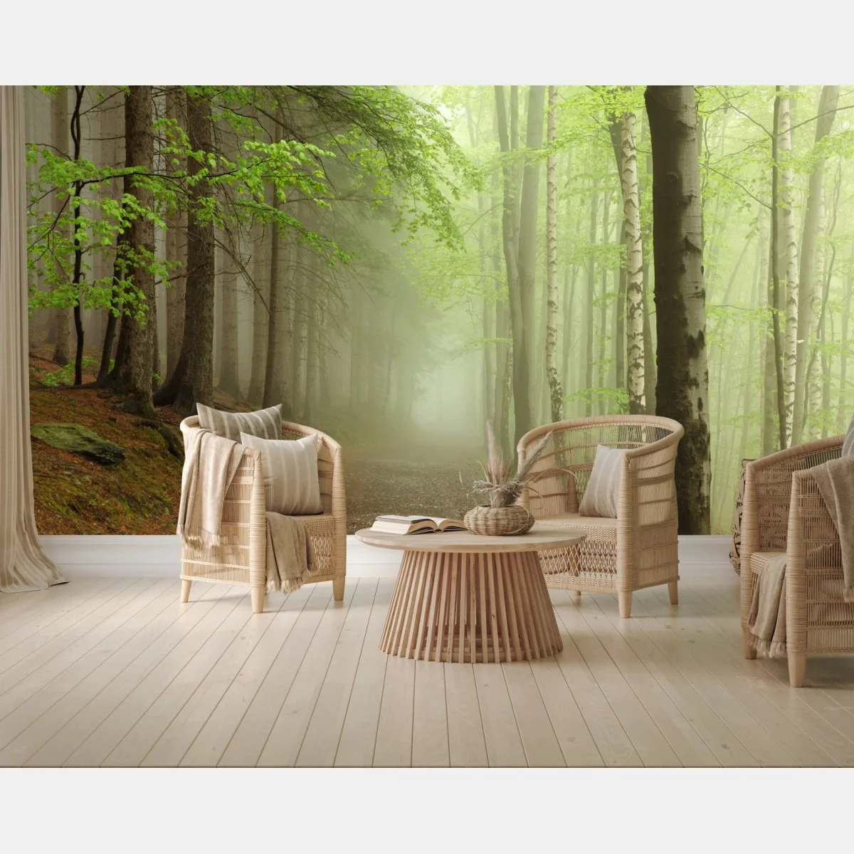 Papier peint sentier brumeux dans la forêt – Wallnifity® Papier peint sentier brumeux dans la forêt – Wallnifity®
