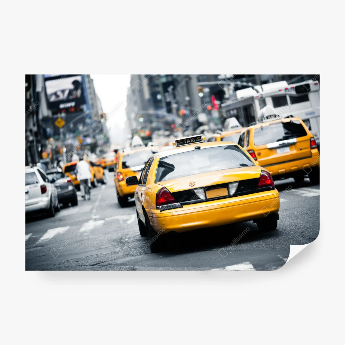Papier peint taxis jaunes en mouvement à New York – Wallnifity® Papier peint taxis jaunes en mouvement à New York – Wallnifity®