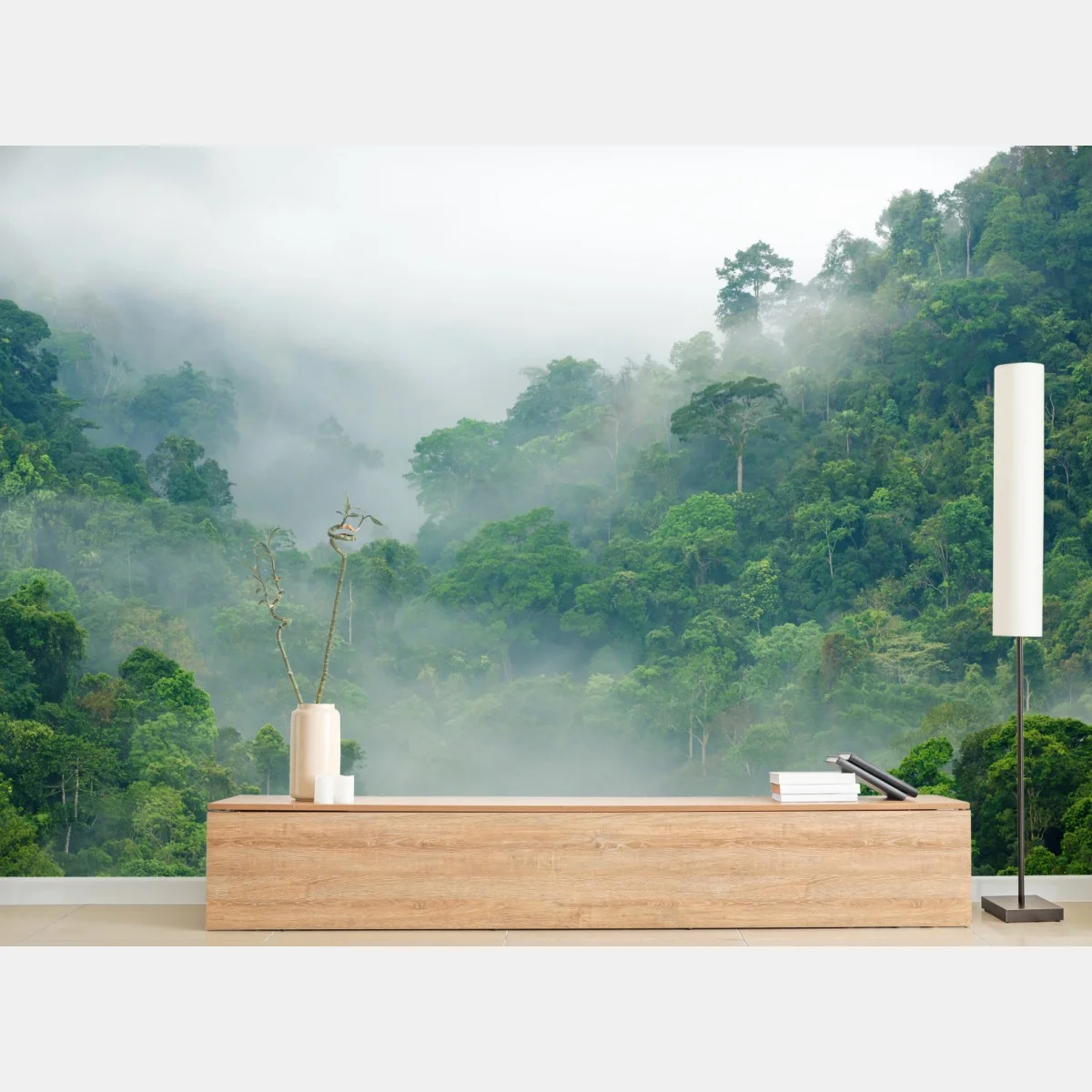 Papier peint brume matinale sur la forêt de Kaeng Krachan, Thaïlande – Wallnifity® Papier peint brume matinale sur la forêt de Kaeng Krachan, Thaïlande – Wallnifity®