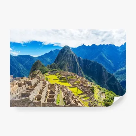 Papier peint vue panoramique de Machu Picchu au cœur des Andes – Wallnifity®