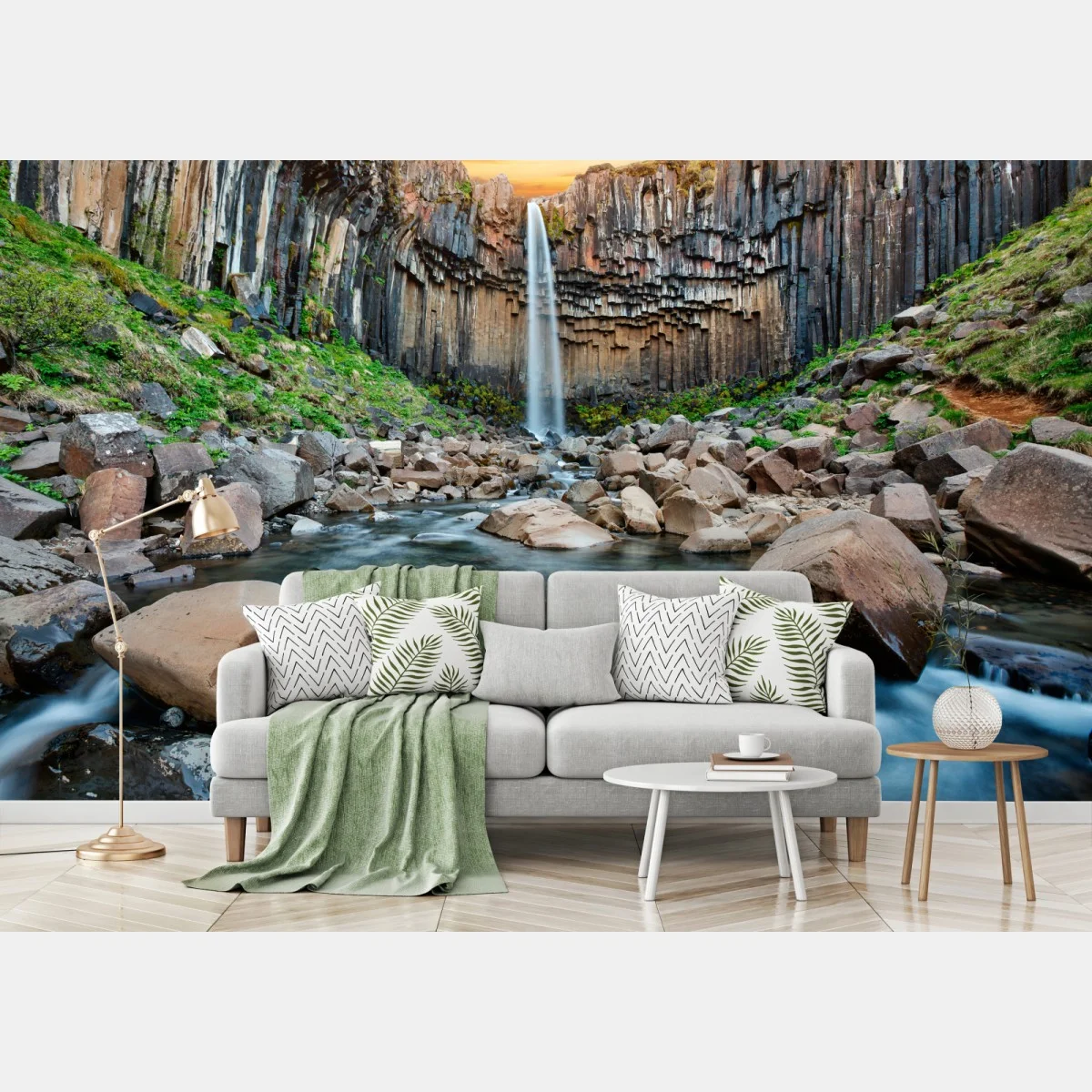Papier peint cascade de Svartifoss en Islande – Wallnifity® Papier peint cascade de Svartifoss en Islande – Wallnifity®