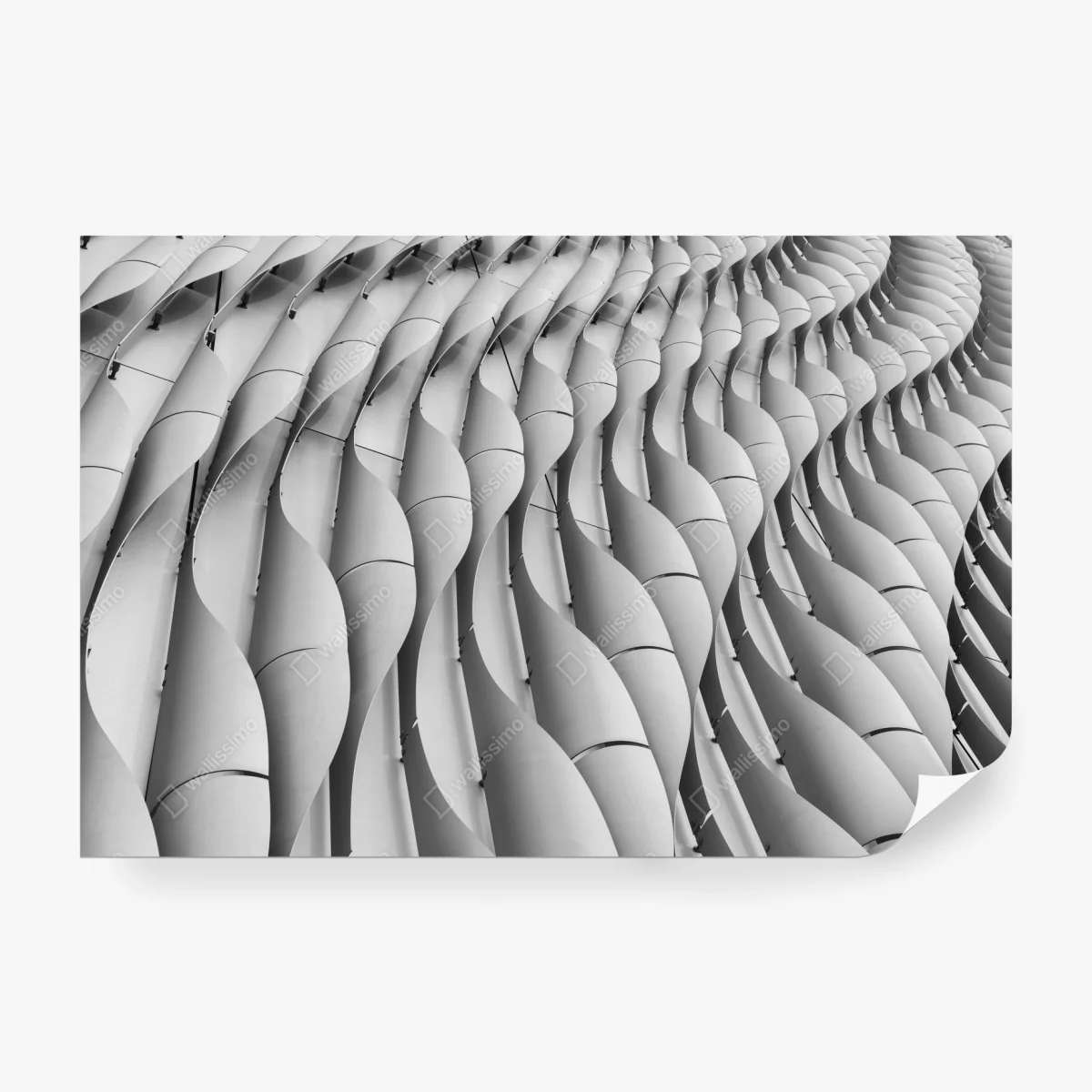 Papier peint motif architectural ondulant en noir et blanc – Wallnifity® Papier peint motif architectural ondulant en noir et blanc – Wallnifity®