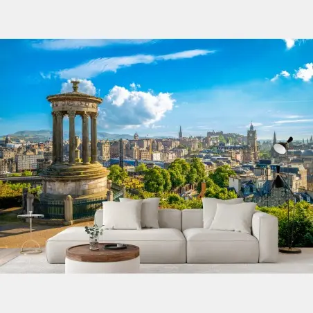 Papier peint vue panoramique de Calton Hill à Édimbourg – Wallnifity®
