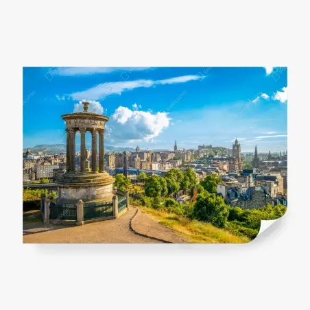 Papier peint vue panoramique de Calton Hill à Édimbourg – Wallnifity®